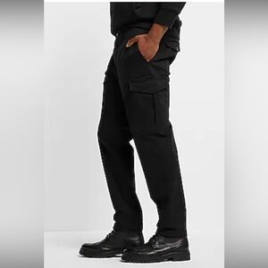 Men’s Express Black Athletic Slim Modern Chino Cargo Pant